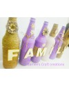 Family Named Bottles set of 6 | Home decor Glass bottles set
